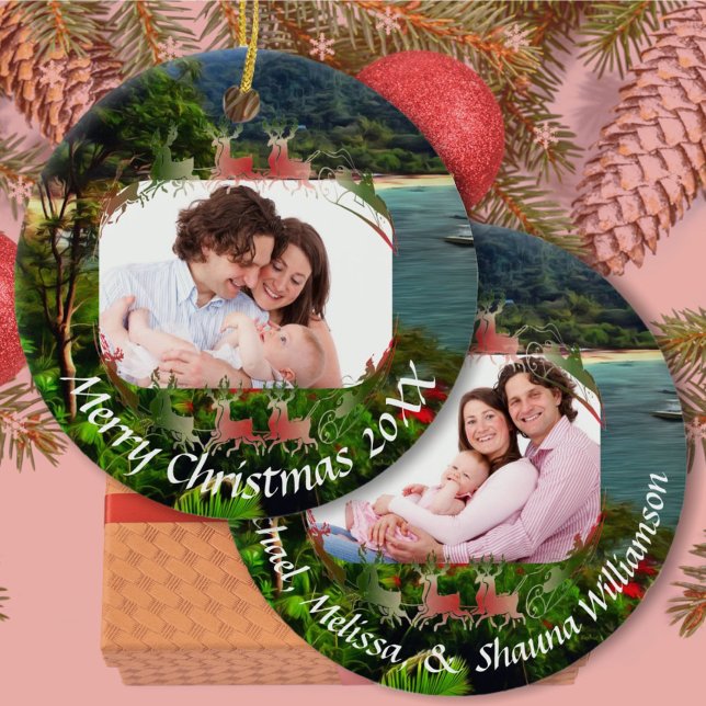 Yelapa Christmas View 0828 Ceramic Ornament (Creator Uploaded)