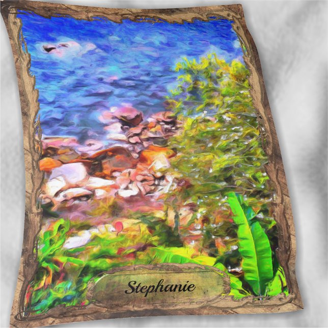 Yelapa Scenic Path View 0819 Fleece Blanket (Creator Uploaded)