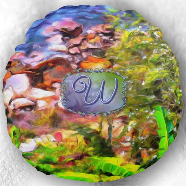 Yelapa Scenic Path View 0819 Round Pillow (Creator Uploaded)