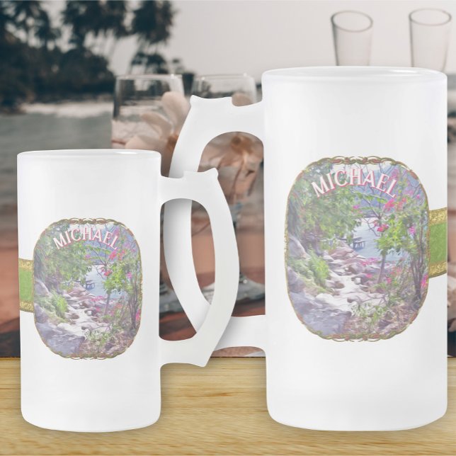 Yelapa Trail 821 Frosted Glass Beer Mug (Creator Uploaded)