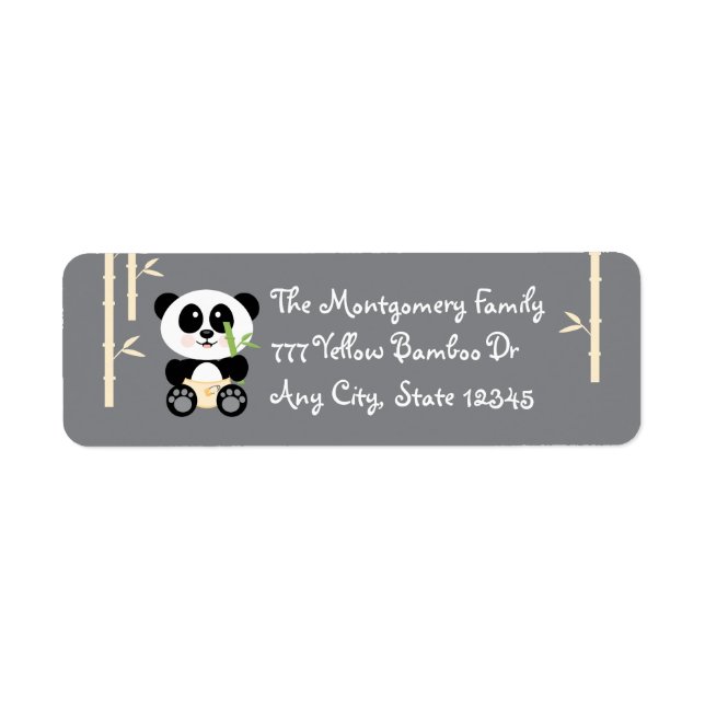 Yell Bamboo Baby Panda in Diapers Address Stickers (Front)