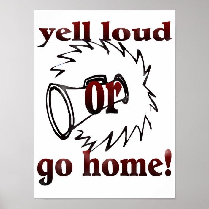yell loud cheer poster