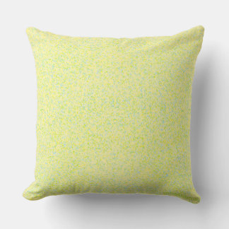 Yellew and Blue Dots Throw Pillow