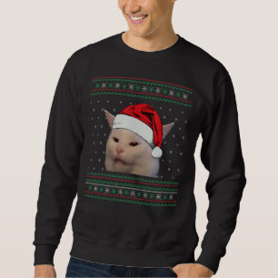 Yelling At A Cat Ugly Christmas Sweater Funny Meme