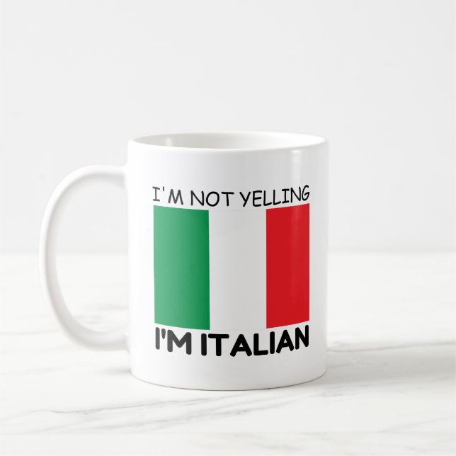 YELLING ITALIAN COFFEE MUG (Left)