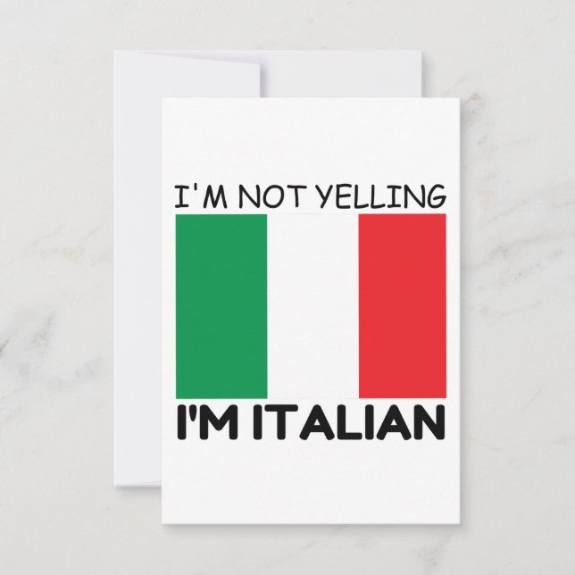YELLING ITALIAN THANK YOU CARD (Front)