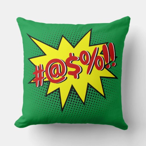 Yelling Speech Bubble Your Statement Template Throw Pillow