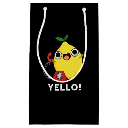 Yello Funny Yellow Lemon Pun Dark BG Small Gift Bag