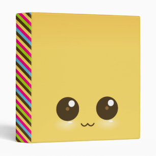 Yello Kawaii Face Binder