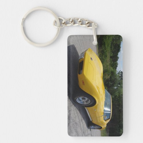 Yellow 1973 Corvette Stingray Keychain