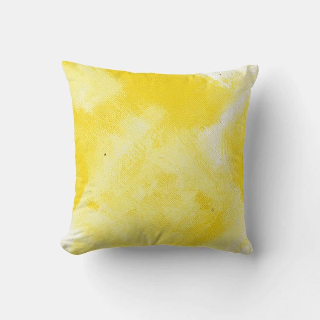 Yellow #1 throw pillow (Front)