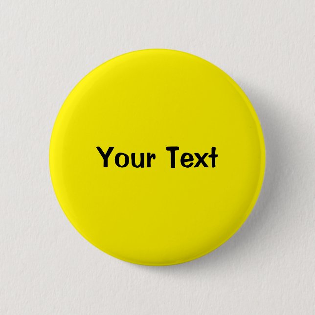 Yellow 2 1/4" Custom Text Button Template (Front)