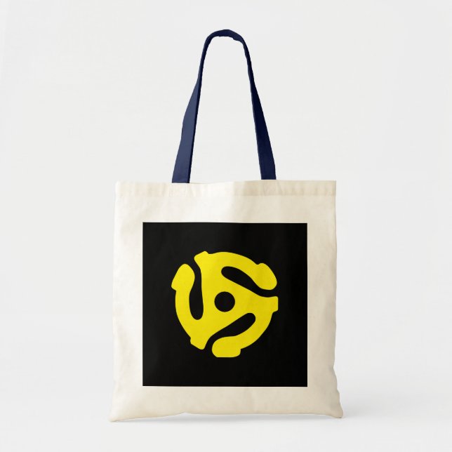 Yellow 45 spacer graphic tote bag (Front)