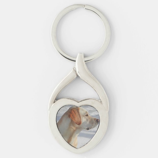 yellow 4 lab keychain (Front)