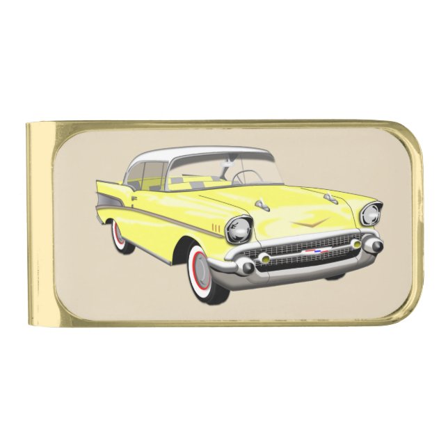 Yellow 57 Shoebox Money Clip (Front)
