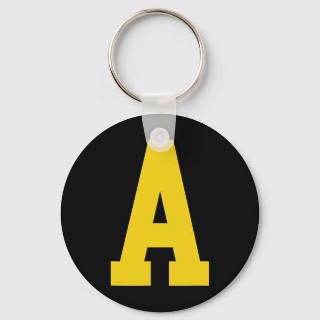 Yellow a' On Red For Alvin Costume Halloween And F Keychain (Front)