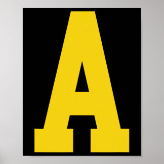 Yellow a' On Red For Alvin Costume Halloween And F Poster