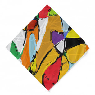 Yellow Abstract  Bandana