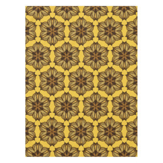 Yellow Abstract Floral Pattern Tablecloth