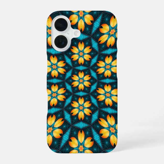 Yellow Abstract Flowers Iphone Case (Back)