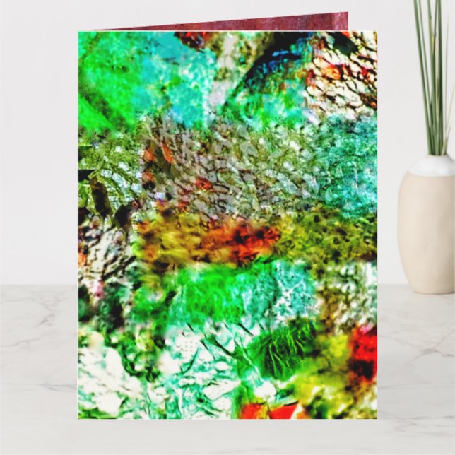 Yellow abstract Folded Greeting Card,Mild yellow  Card (Front)