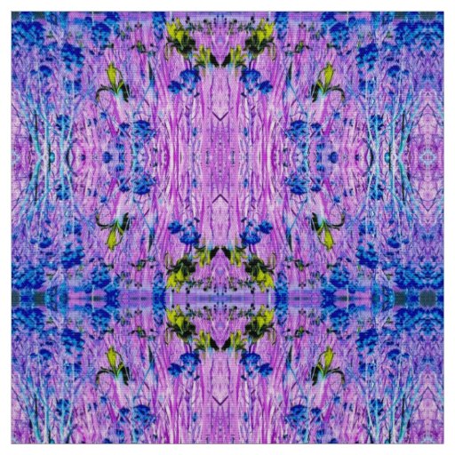 Yellow Abstract Iris's Fabric