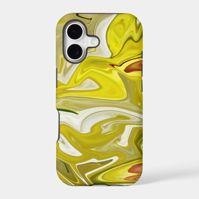 Yellow abstract pattern      iphone case (Back)