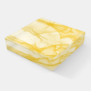 Yellow Abstract Pattern Paperweight