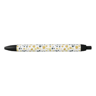 Yellow Abstract Polka Dots Pen