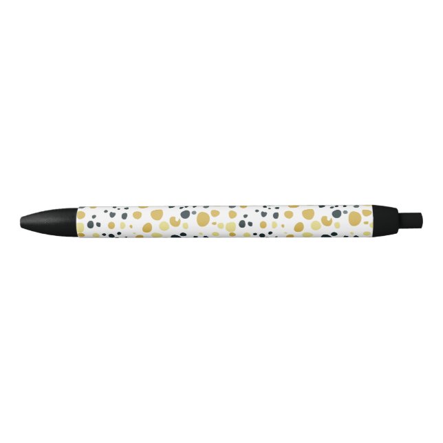 Yellow Abstract Polka Dots Pen (Front)