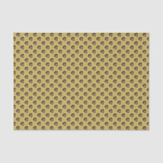 Yellow Acorn Patterned Tissue Paper
