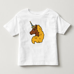 Yellow Afro Unicorn Toddler T-shirt