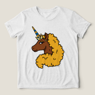 Yellow Afro Unicorn Tri-Blend Shirt