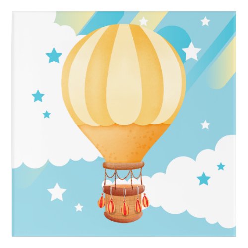 Yellow Air Baloon Acrylic Print