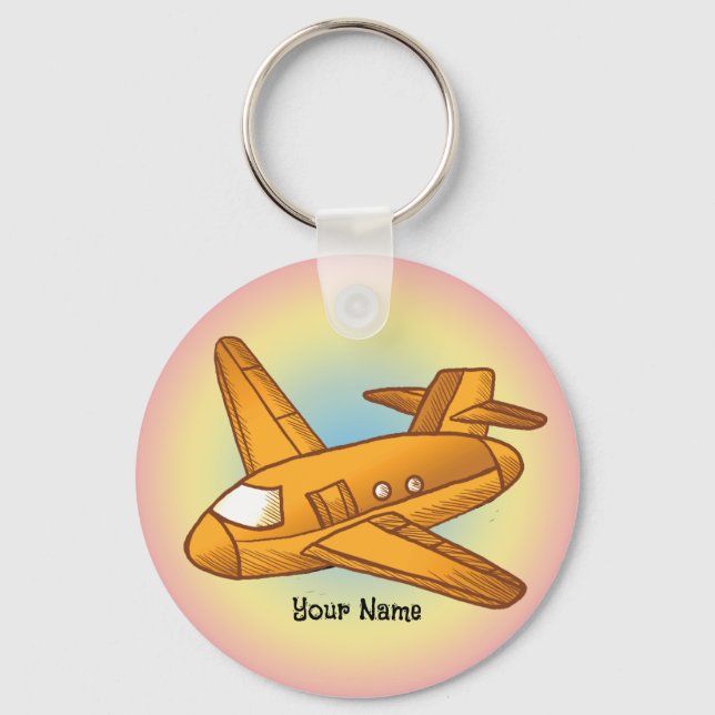 Yellow Airplane Keychain (Front)