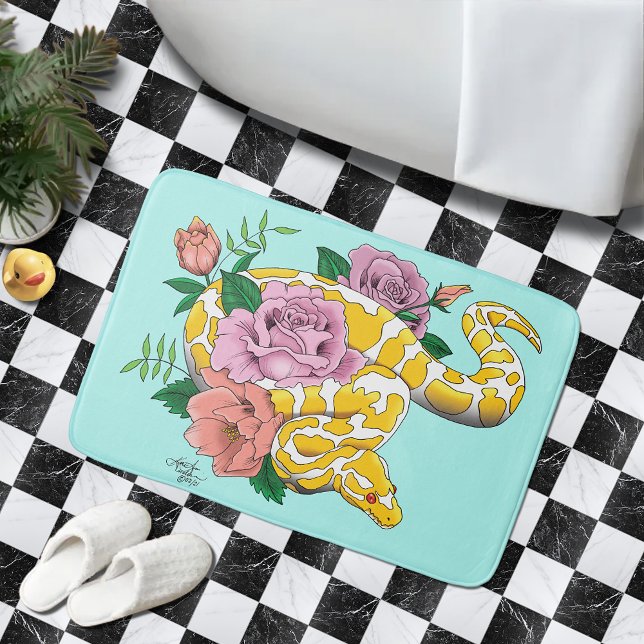 Yellow Albino Ball Python Bath Mat (Creator Uploaded)