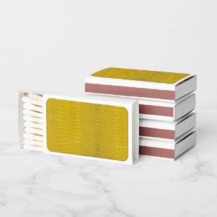 Yellow Alligator Texture Print Matchboxes