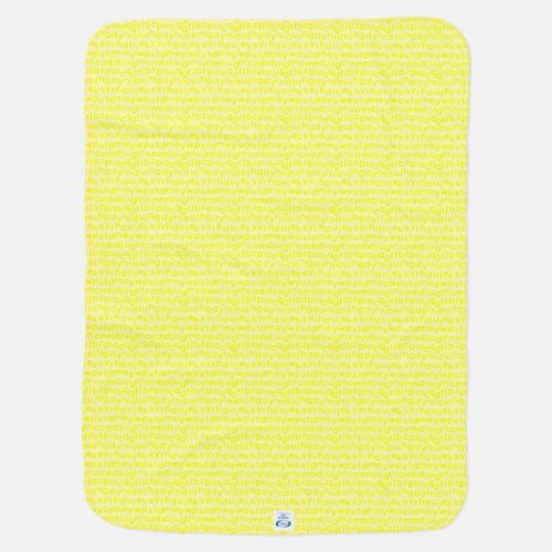 Yellow Alphabet Baby Blanket