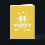 Yellow | Amazing Husband | Happy Birthday Card<br><div class="desc">This is a Not Straight Design Yellow | Amazing Husband | Happy Birthday card. The card was created using one of the vibrant rainbow colours from the LGBT Pride Flag as a central theme. It shows a Gay couple on the card. We have created Not Straight Design cards so that...</div>
