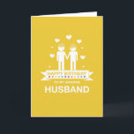 Yellow | Amazing Husband | Happy Birthday Card<br><div class="desc">This is a Not Straight Design Yellow | Amazing Husband | Happy Birthday card. The card was created using one of the vibrant rainbow colours from the LGBT Pride Flag as a central theme. It shows a Gay couple on the card. We have created Not Straight Design cards so that...</div>