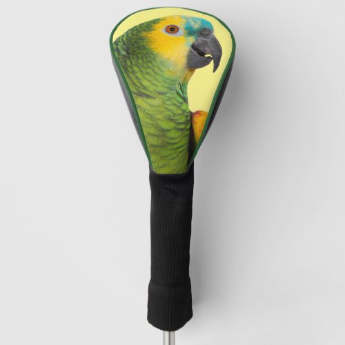 Yellow Amazon Parrot Golf Head Cover