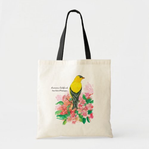 Yellow American Goldfinch Washington State Bird Tote Bag