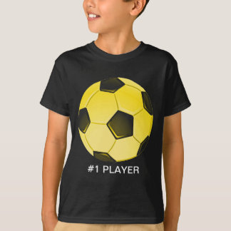 Yellow American Soccer Ball or Football T-Shirt