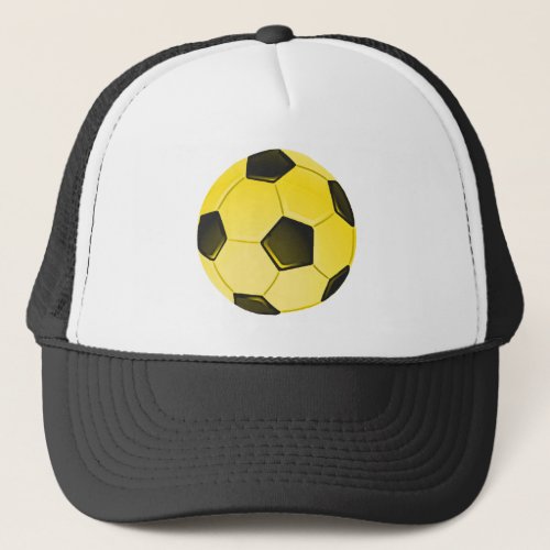 Yellow American Soccer Ball or Football Trucker Hat