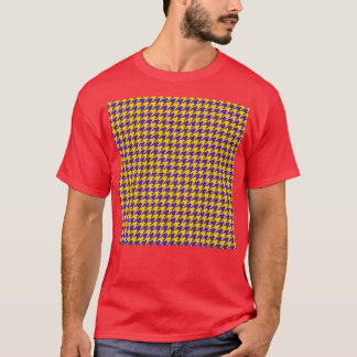 Yellow amp Purple Houndstooth Pattern T-Shirt