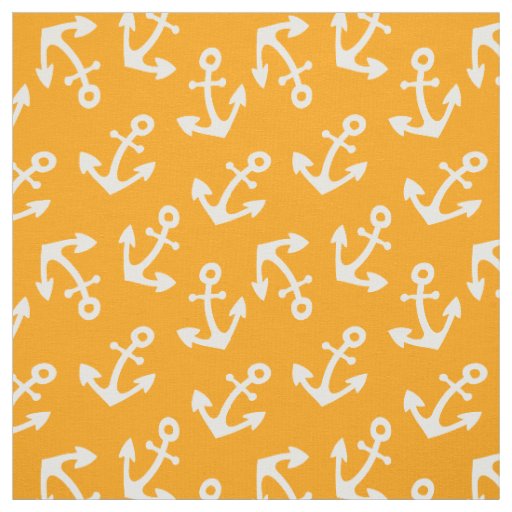Yellow Anchor Fabric By the Yard