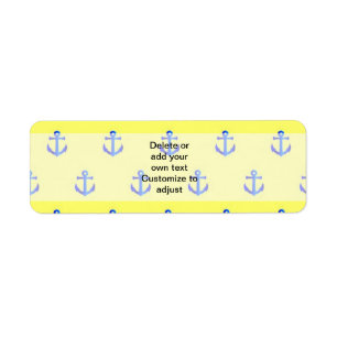 Yellow anchor pattern label