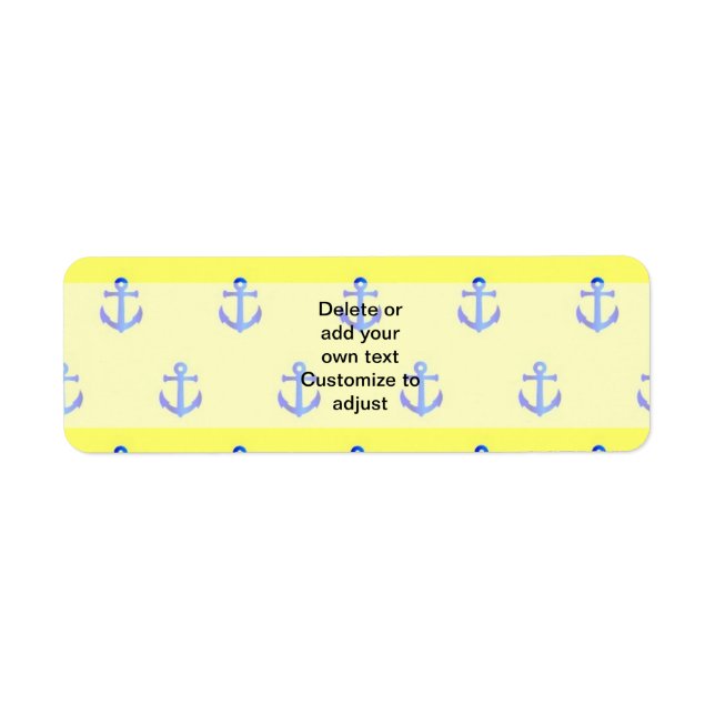 Yellow anchor pattern label (Front)