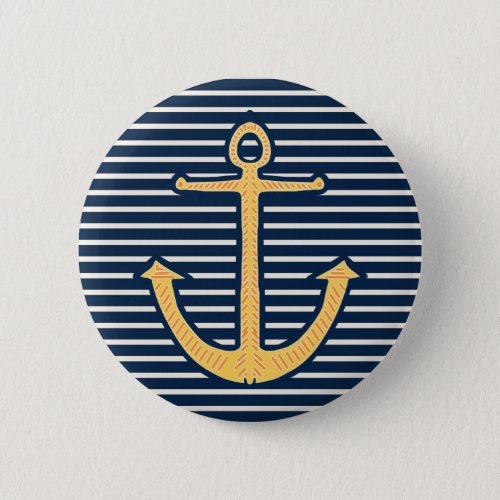 Yellow Anchor Pinback Button