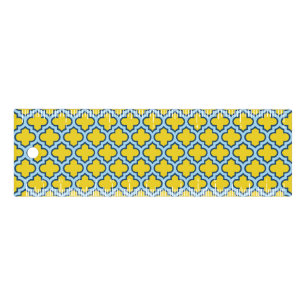 Yellow and Baby Blue Trellis, Lattice, Quatrefoil Ruler